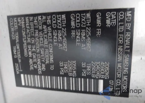 2018 Nissan Rogue Sv из США, поврежденный, VIN KNMAT2MT1JP613460